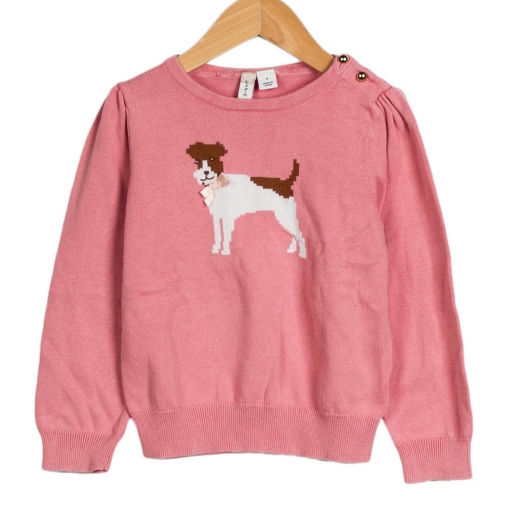 Jamie and Jack Girls’ Printed Knit Sweater - Size 4